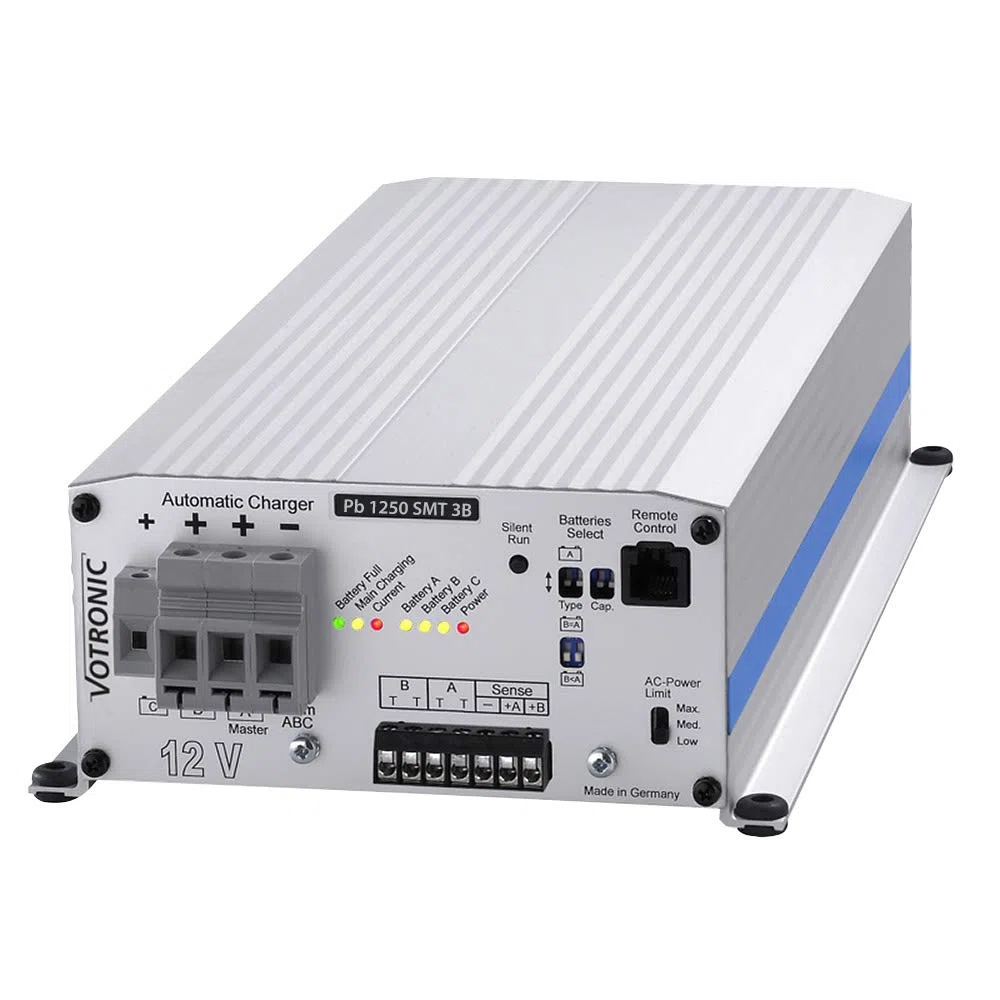 Votronic 3125 Pb 1250 SMT 3B 12V 50A Batterieladegerät Ladestromverteiler integriert für Blei- und Lithiumbatterien