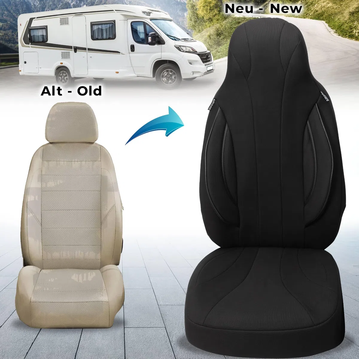 BREMER SITZBEZÜGE Wohnmobil Schonbezüge für Mobilvetta Admiral (WPL403)