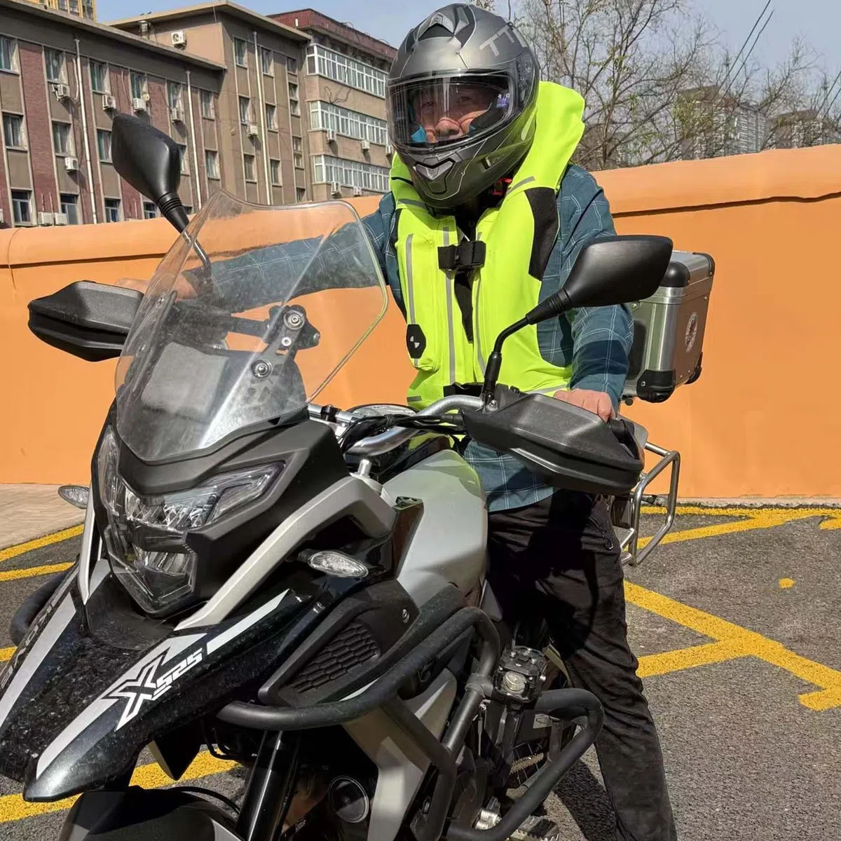 Airbag Weste Motorrad Reiten Für Herren Zertifiziert Professionelle Verstellbare Reflektierend Motocross Schutzkleidung