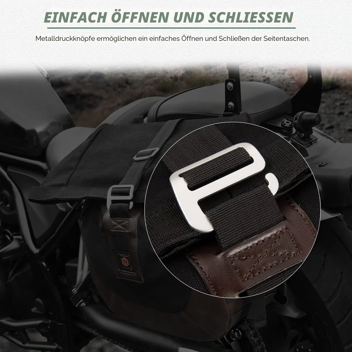 Motorrad Hecktasche mit Schnellverschluss für Rebel 1100 CMX1100
