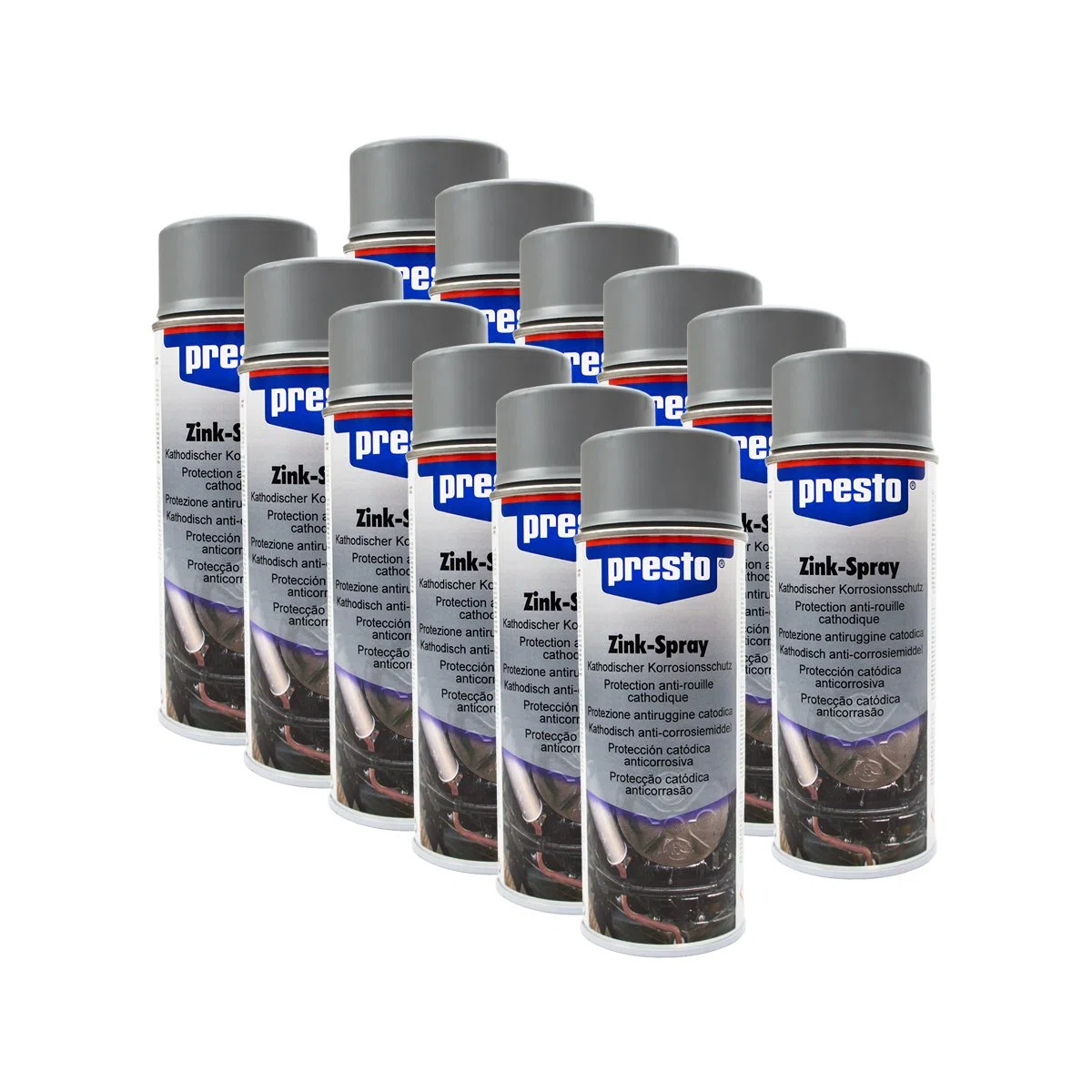 Presto 12x 308035 ZINKSPRAY Spray KALTVERZINKUNG KORROSIONSSCHUTZ EISENMETALL 40