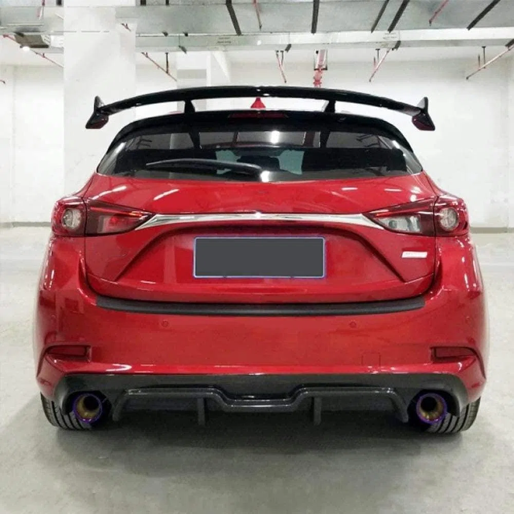 Carbonfaser-Heckscheiben-Dachspoiler, Passend Für Mazda 3 Axela Schrägheck 4-Türer 2014–2019. Fensterspoiler (Carbon), Carbon