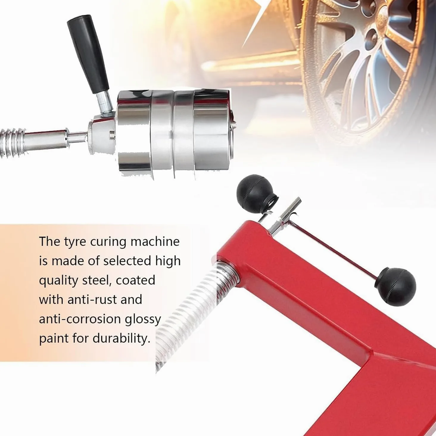 Verstellbares Reifenreparaturmaschinen-Set für Pkw, LKW, Vulkanisierung, effizientes Reifenbefestigungswerkzeug für Automechaniker mit mehreren Formeneinstellungen