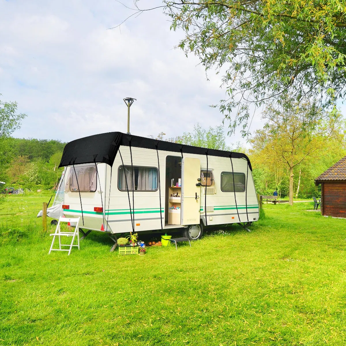 Wohnmobil-Dachabdeckung aus 210D Oxford-Gewebe, wasserdicht, faltbar, leicht zu reinigen, für Wohnwagen