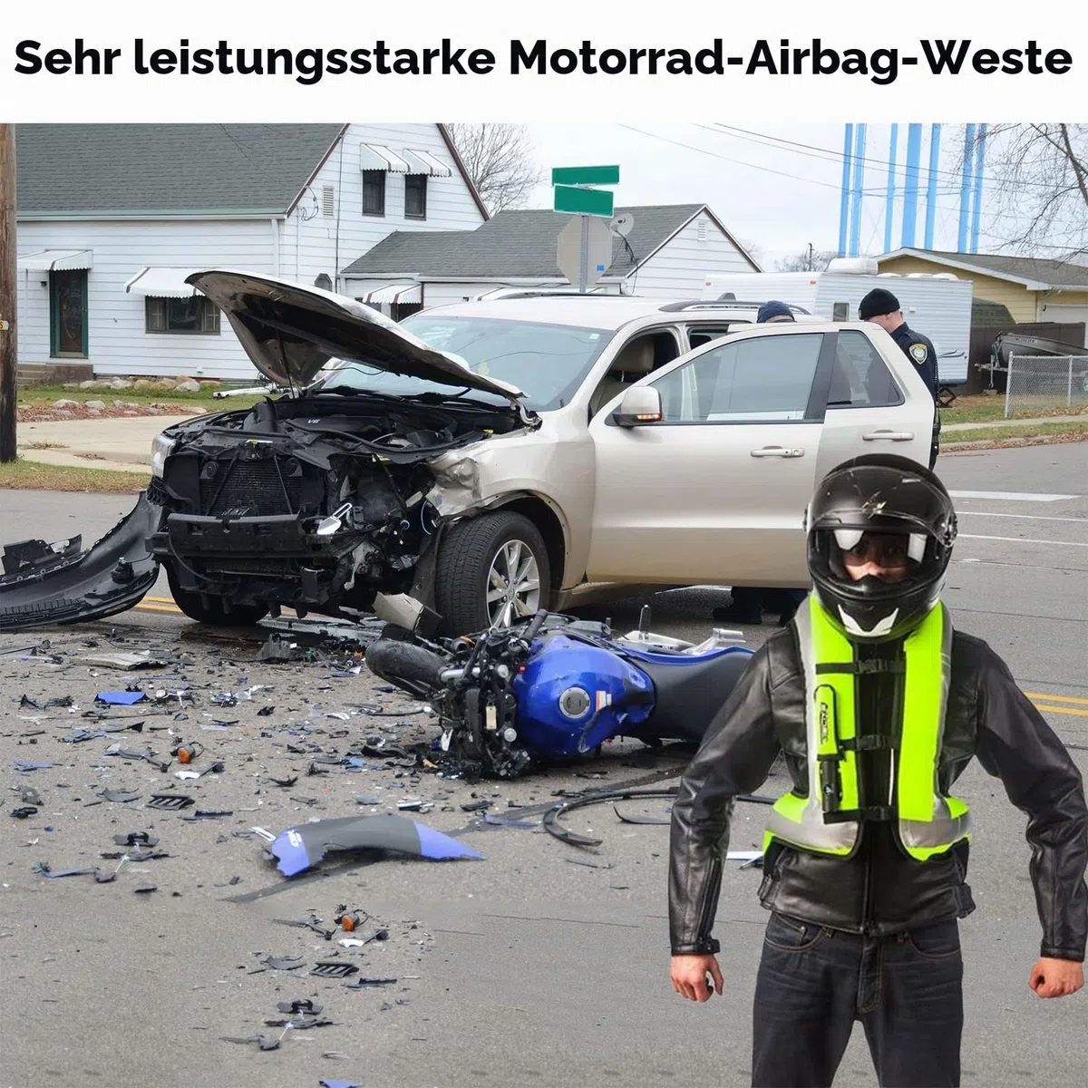 Airbag Weste Motorrad Reiten Für Herren Zertifiziert Professionelle Verstellbare Reflektierend Motocross Schutzkleidung