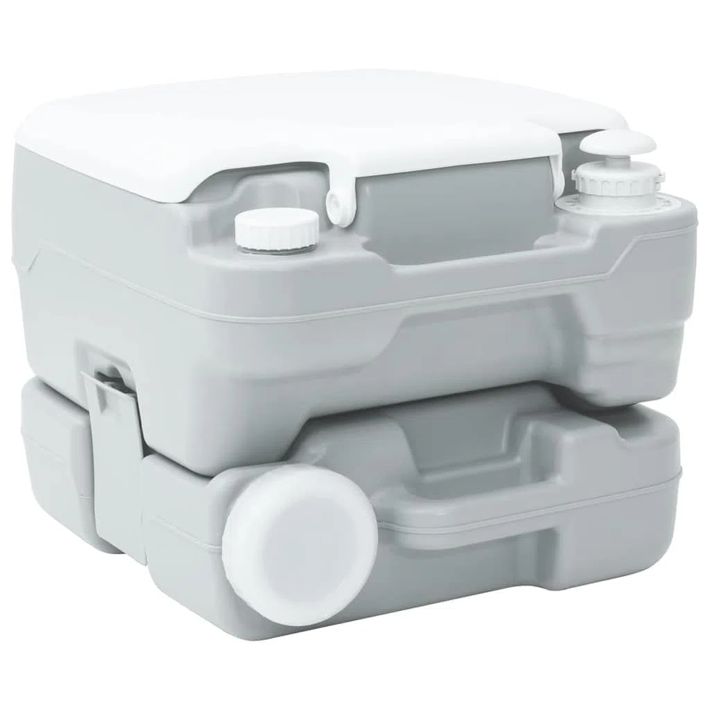 Tragbare Campingtoilette 10L, Mobile Camping WC für Wohnwagen Wohnmobil Outdoor Garten, 41,5 x 36,5 x 30 cm, Belastbar bis 200 kg